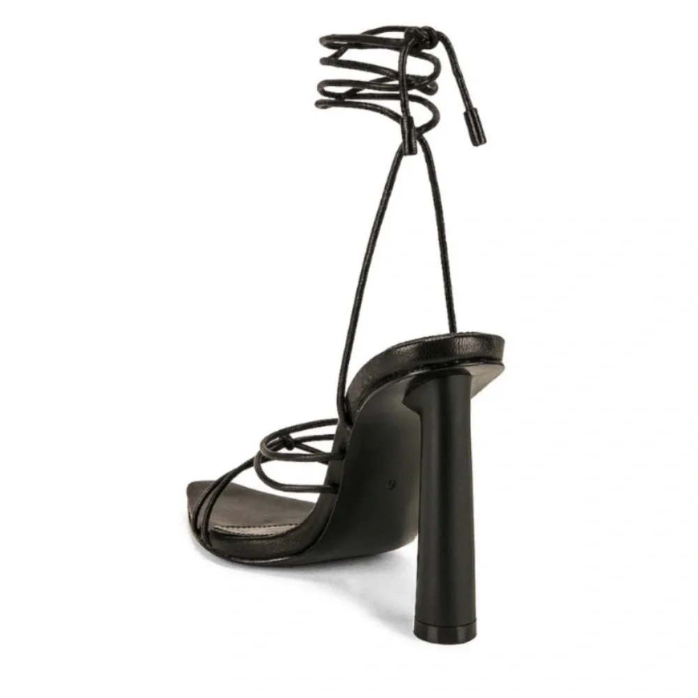Song of Style Black Strappy Heels - Picture 4 of 9